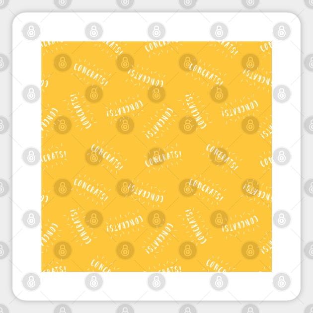 Congrats Pattern Sticker by TheMoodyDecor